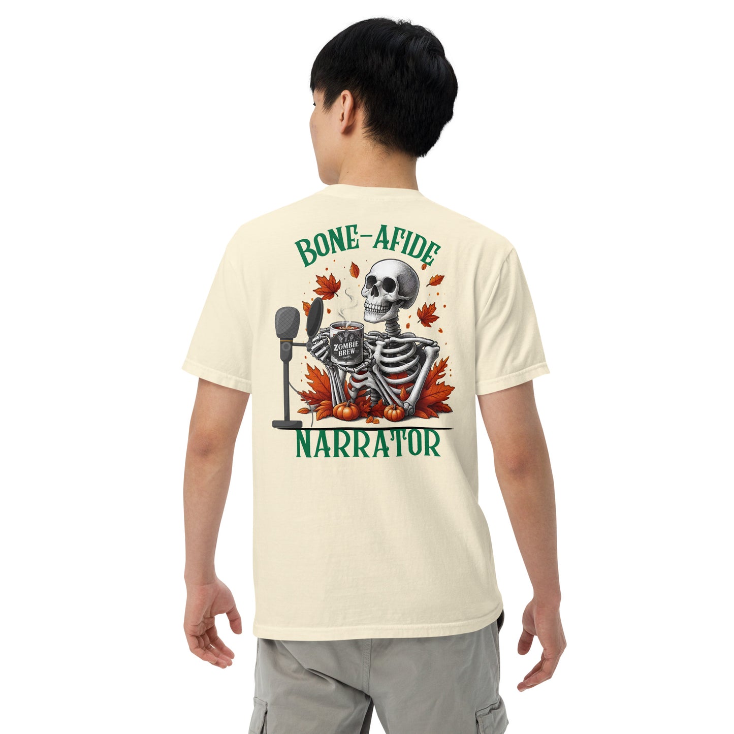 SOTVO Skeleton Sugar Skull Bone-Afide Narrator: Unisex Comfort Wear/Colors Heavyweight T-Shirt