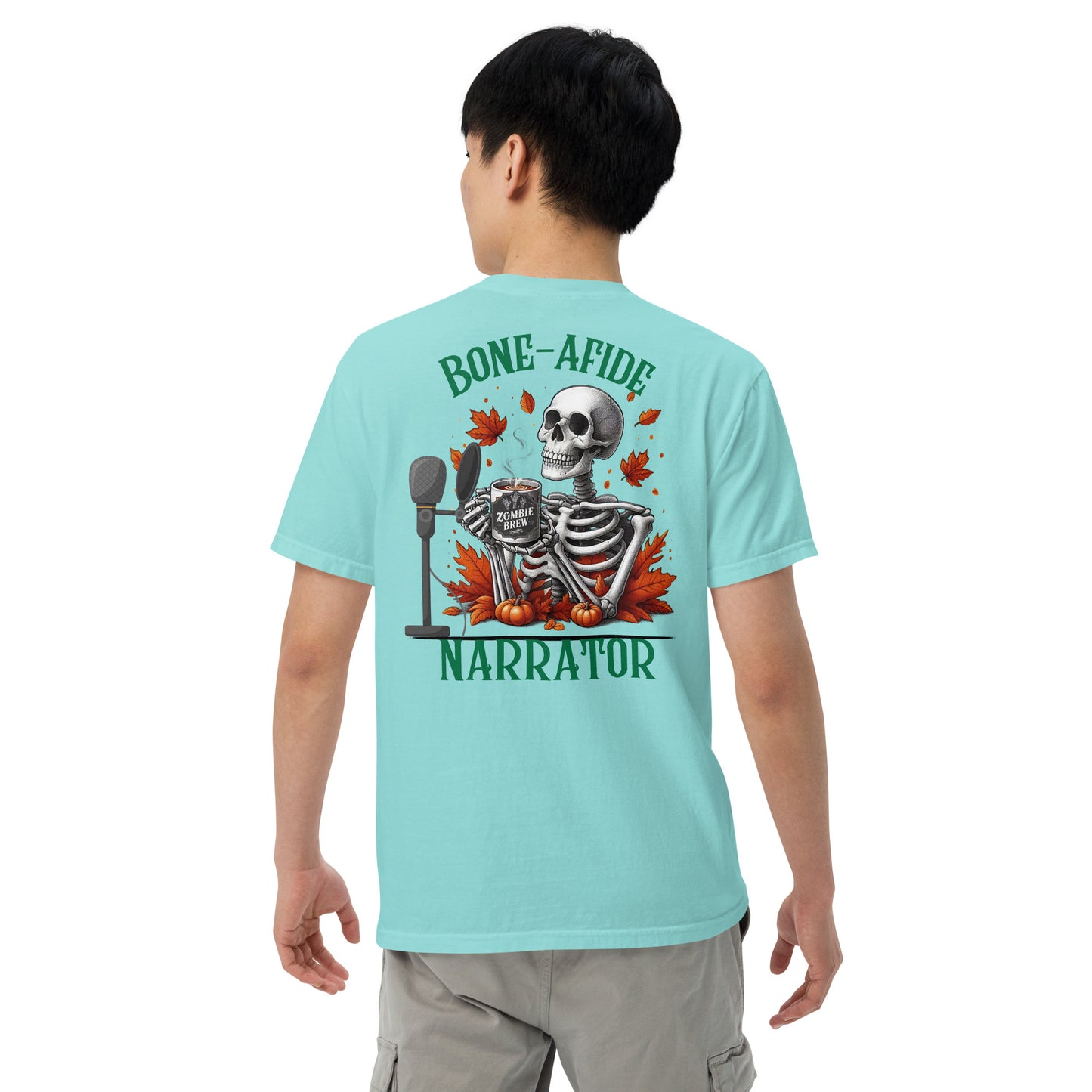 SOTVO Skeleton Sugar Skull Bone-Afide Narrator: Unisex Comfort Wear/Colors Heavyweight T-Shirt