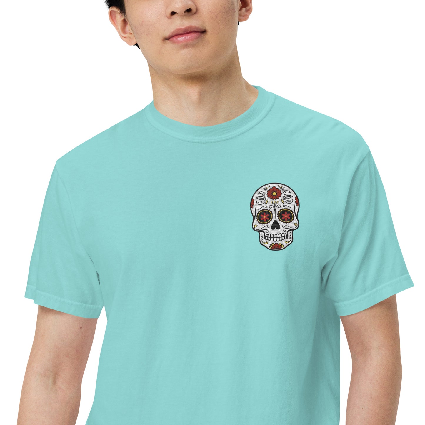 SOTVO Skeleton Sugar Skull Bone-Afide Narrator: Unisex Comfort Wear/Colors Heavyweight T-Shirt