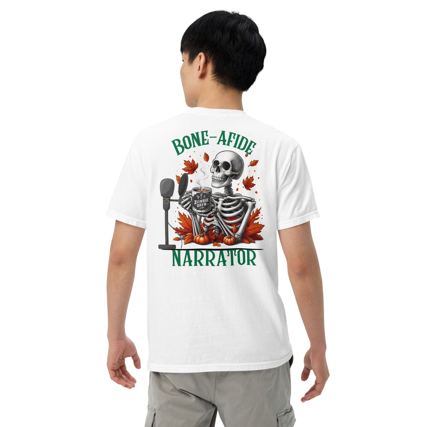 SOTVO Skeleton Sugar Skull Bone-Afide Narrator: Unisex Comfort Wear/Colors Heavyweight T-Shirt