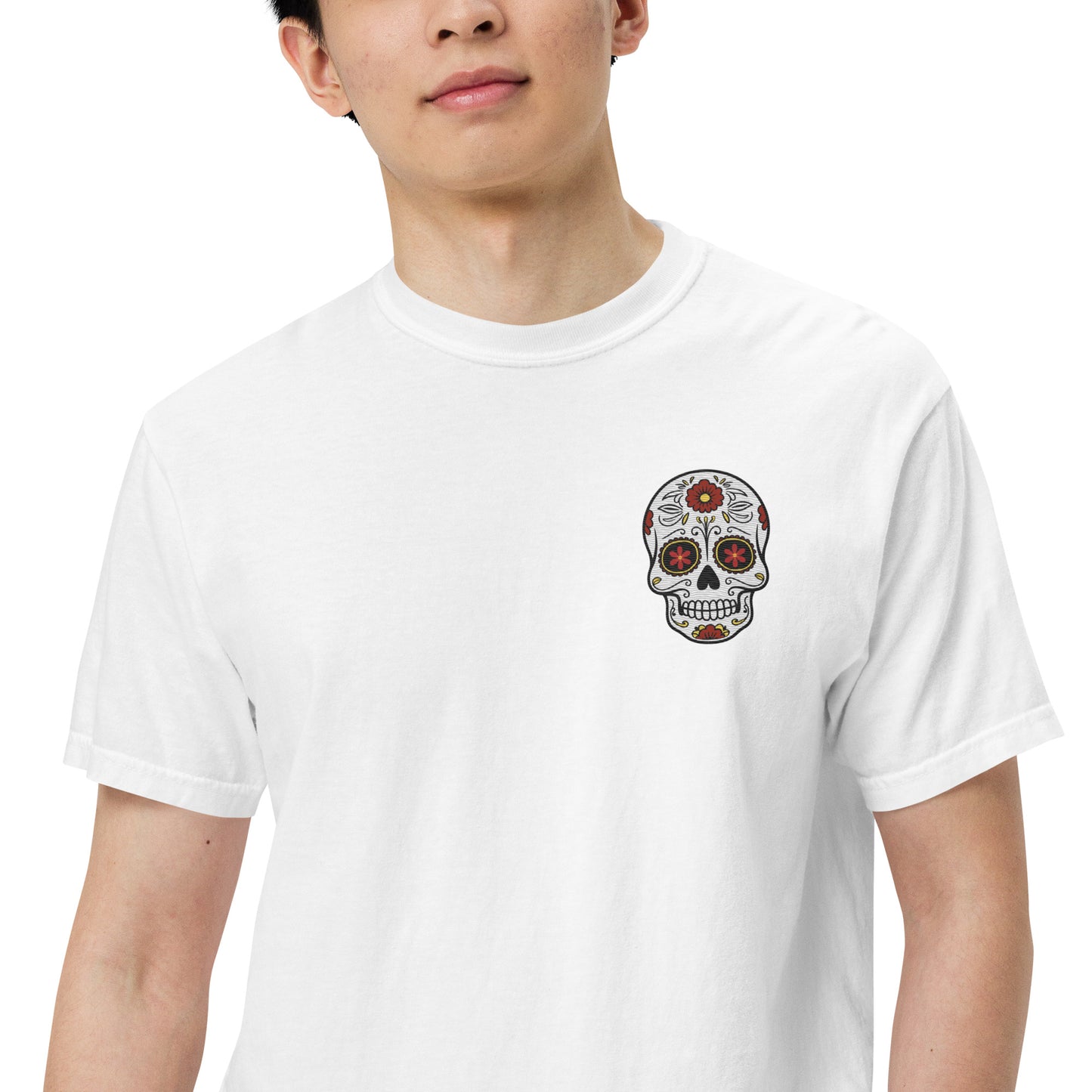 SOTVO Skeleton Sugar Skull Bone-Afide Narrator: Unisex Comfort Wear/Colors Heavyweight T-Shirt
