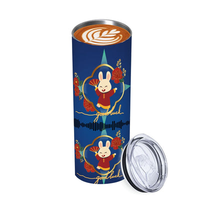 20oz Straight Stainless Steel Tumbler with Straw（Made in USA)