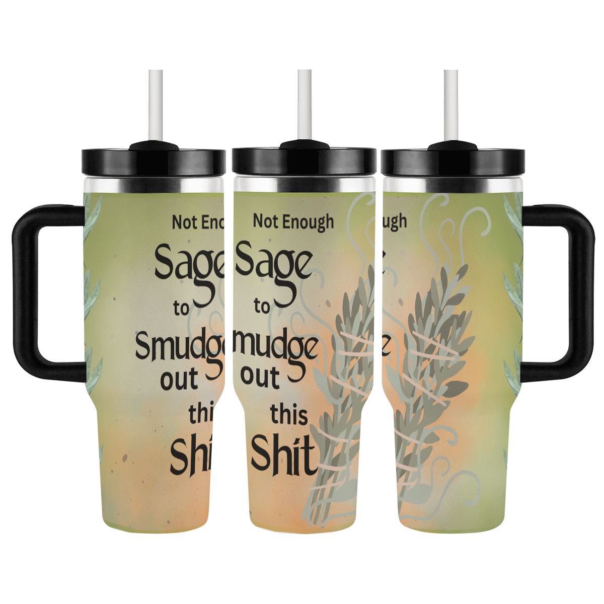 40oz Tumbler with Handle and Straw (Made in USA)