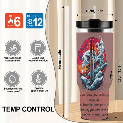 40oz Tumbler with Handle and Straw (Made in USA)