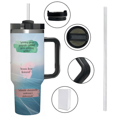 40oz Tumbler with Handle and Straw (Made in USA)