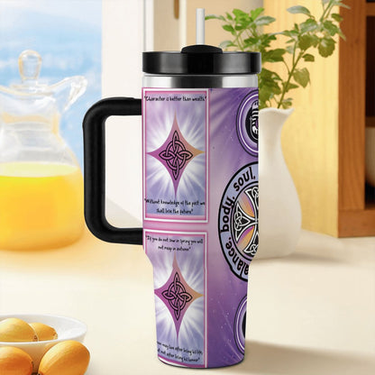 40oz Tumbler with Handle and Straw (Made in USA)