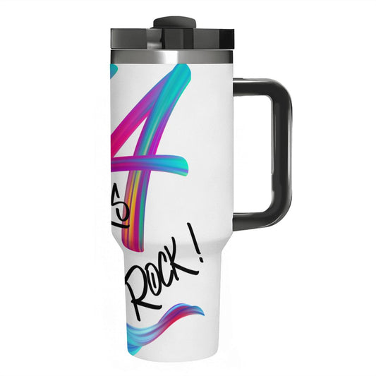 VA ROCKS: 40oz Tumbler with Handle and Straw