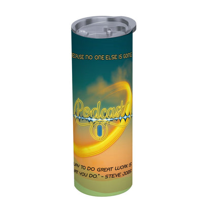 20oz Straight Stainless Steel Tumbler with Straw（Made in USA)