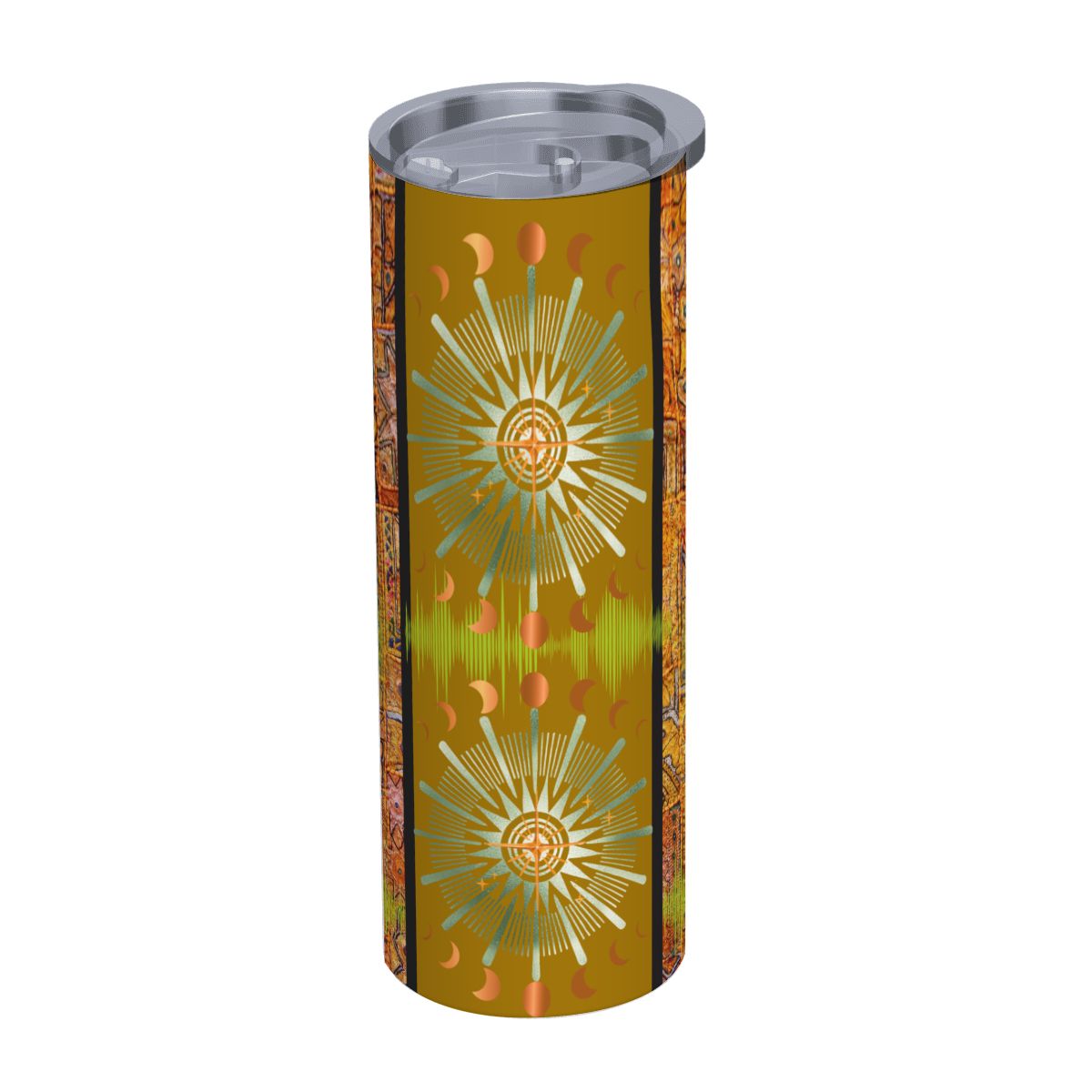 20oz Straight Stainless Steel Tumbler with Straw（Made in USA)
