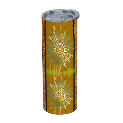 20oz Straight Stainless Steel Tumbler with Straw（Made in USA)