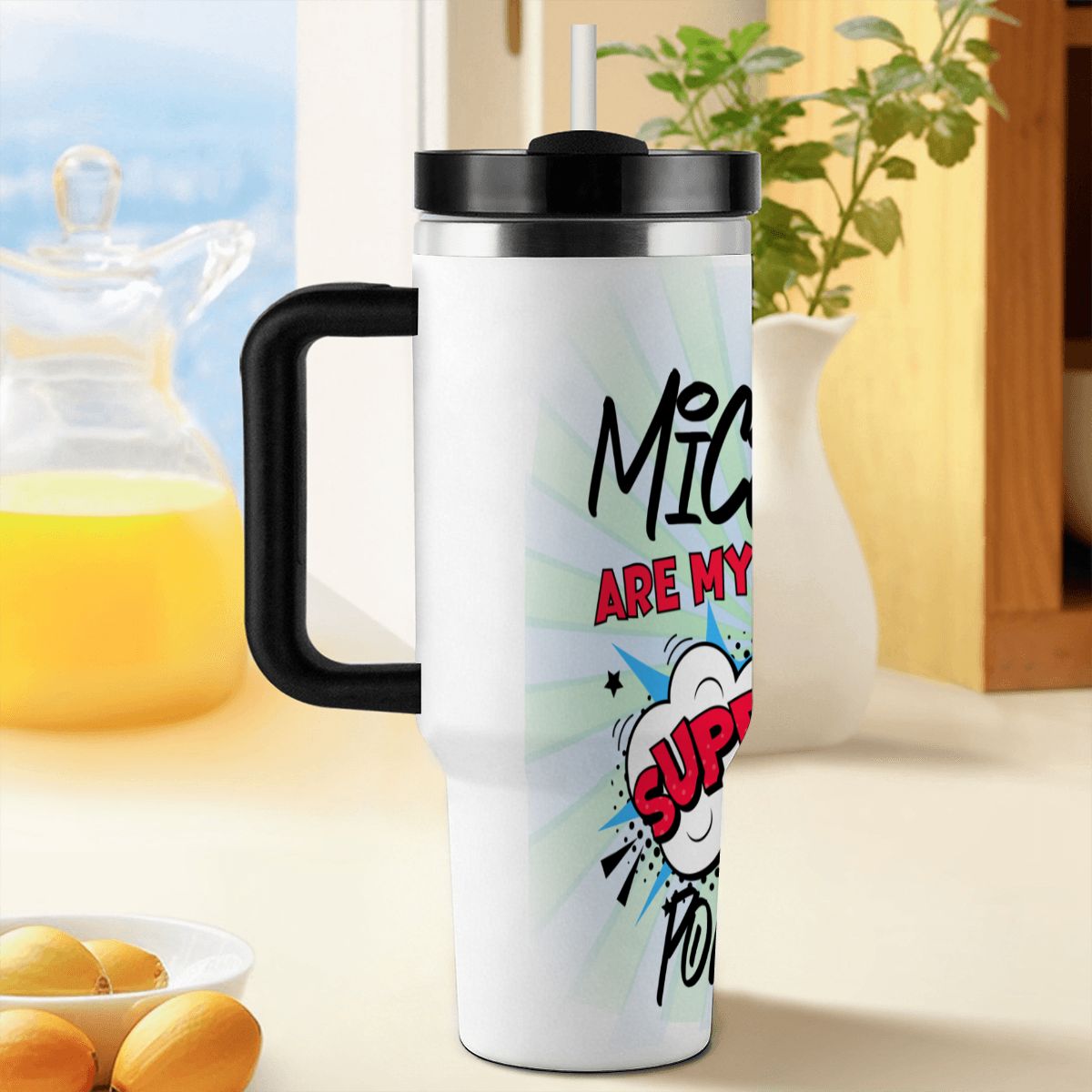 40oz Tumbler with Handle and Straw (Made in USA)