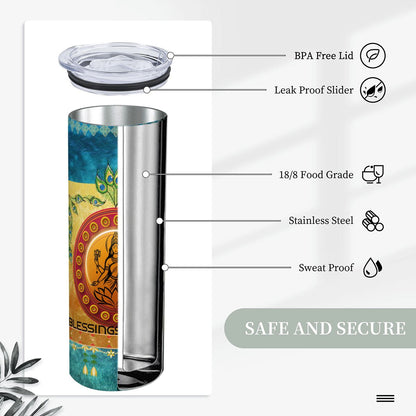 20oz Straight Stainless Steel Tumbler with Straw