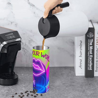 Stay Hydrated In STYLE: 20oz Straight Stainless Steel Tumbler with Straw