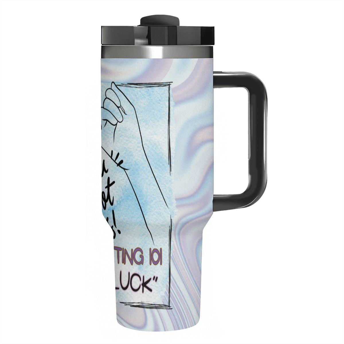 40oz Tumbler with Handle and Straw (Made in USA)