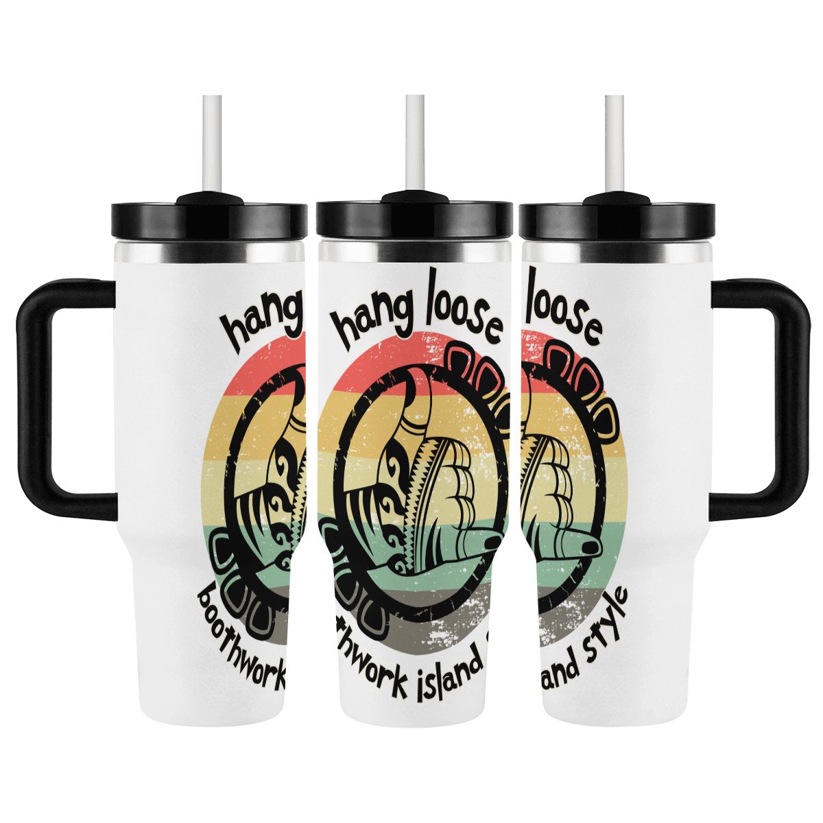 40oz Tumbler with Handle and Straw (Made in USA)