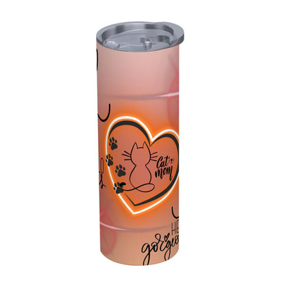20oz Straight Stainless Steel Tumbler with Straw