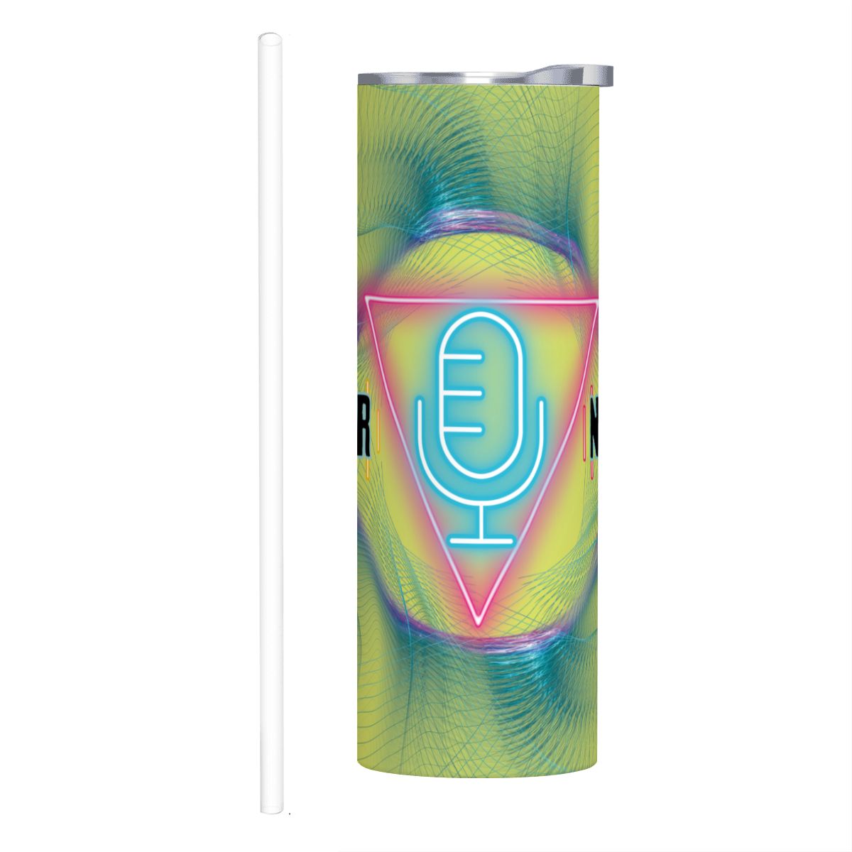 20oz Straight Stainless Steel Tumbler with Straw（Made in USA)