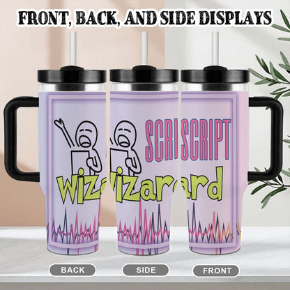 40oz Tumbler with Handle and Straw (Made in USA)