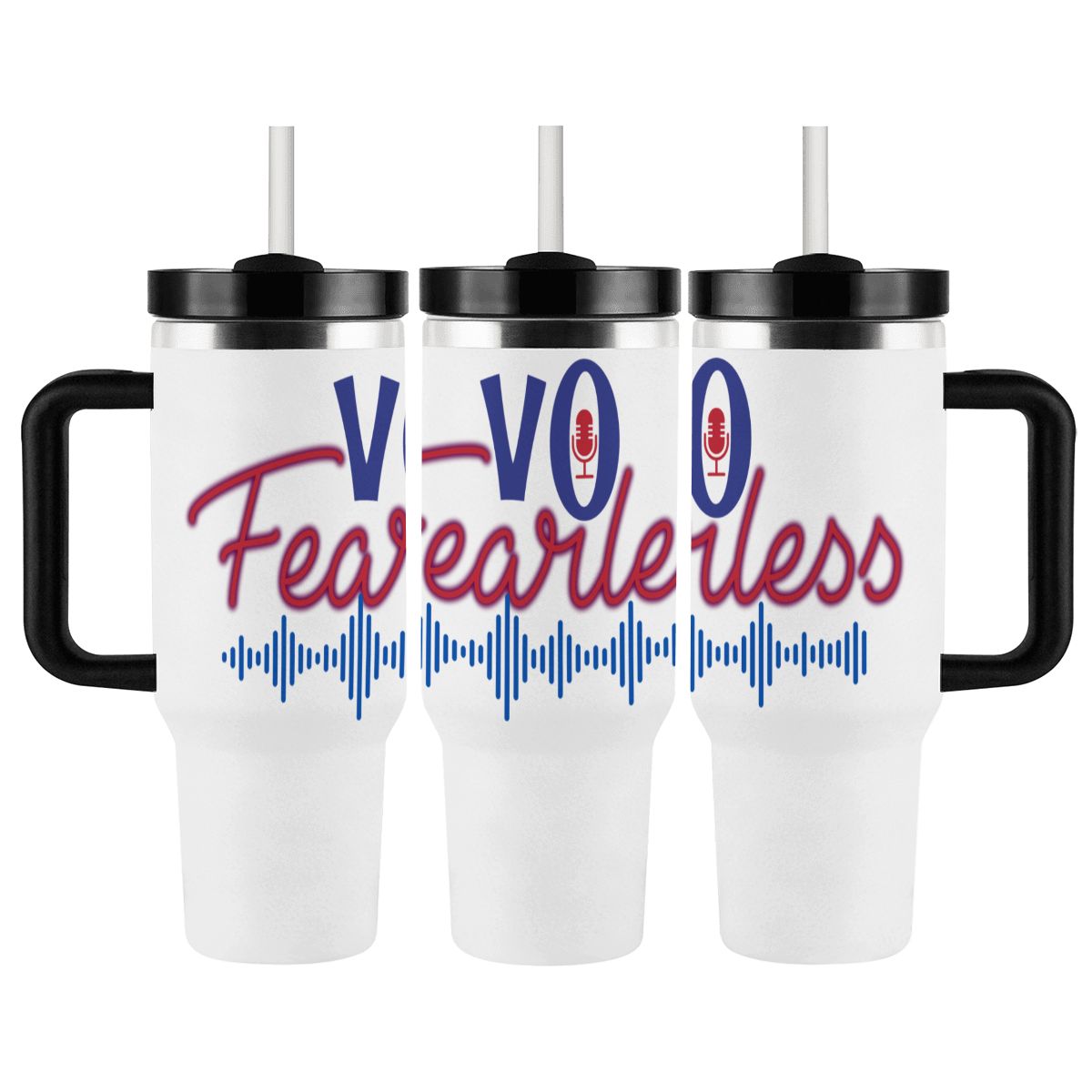 VO FEARLESS: 40oz Tumbler with Handle and Straw