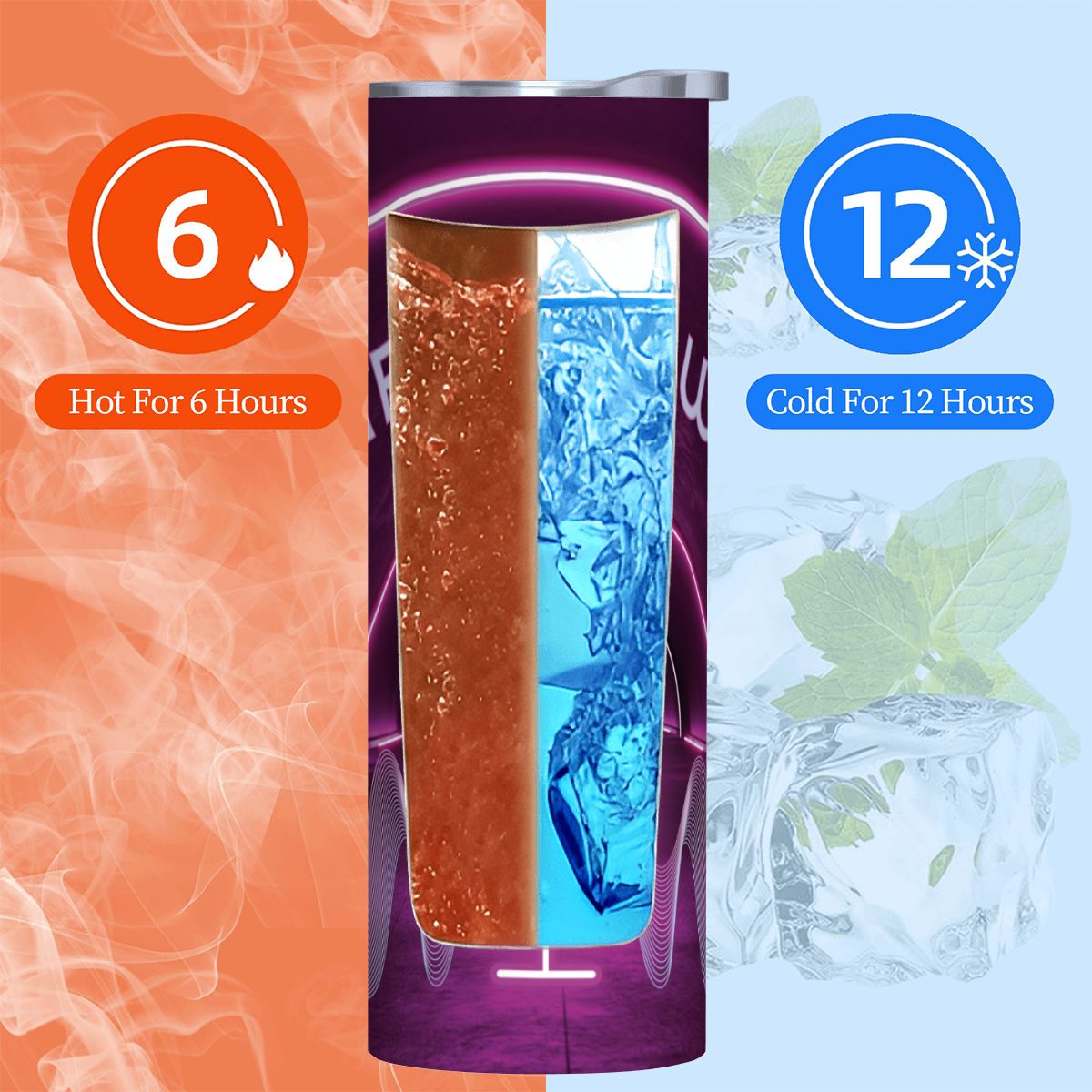 20oz Straight Stainless Steel Tumbler with Straw（Made in USA)