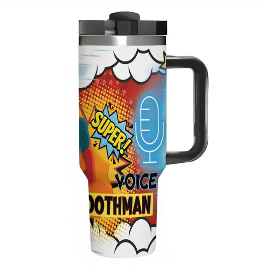 BOOTHMAN: COMIC FUN STYLW: 40oz Tumbler with Handle and Straw