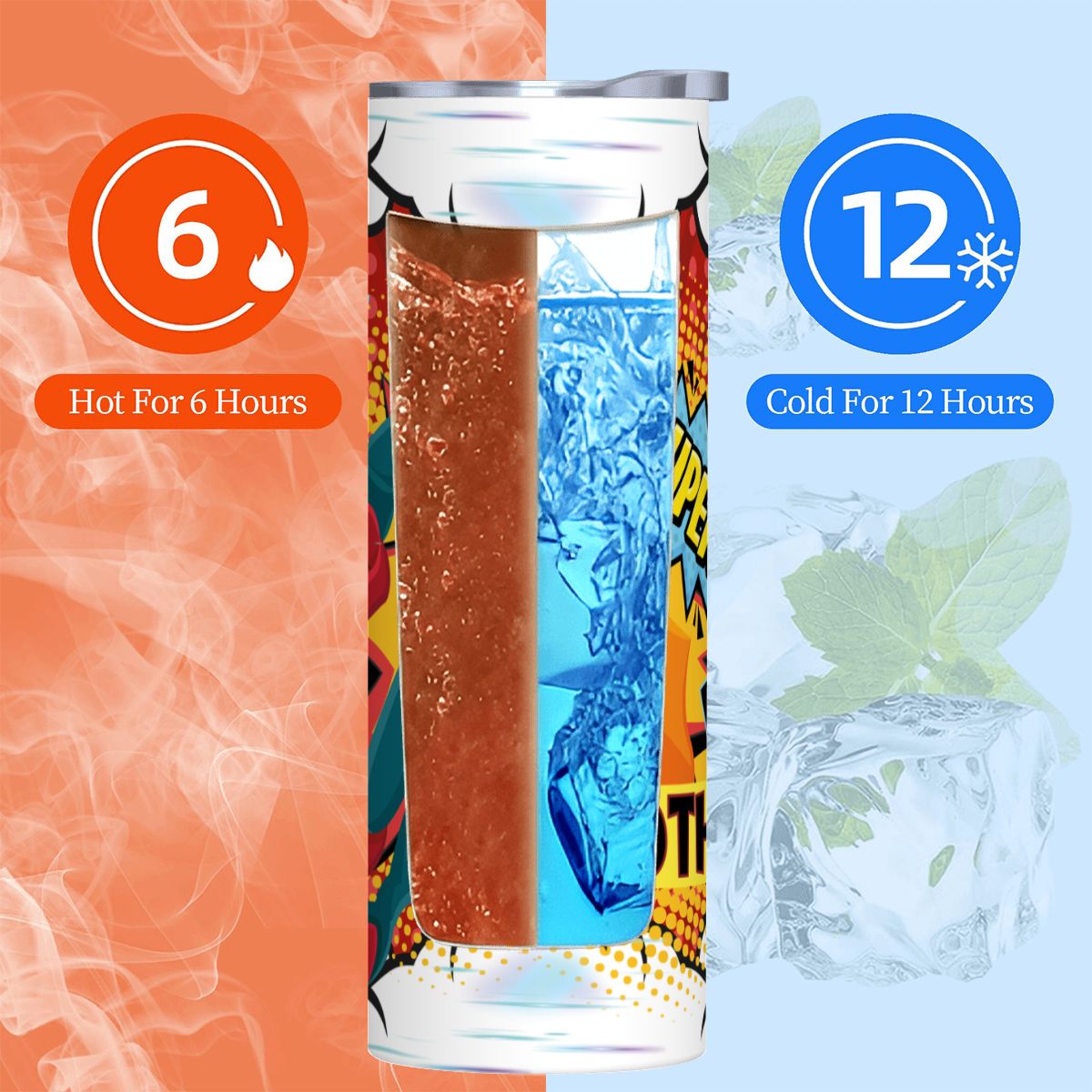 20oz Straight Stainless Steel Tumbler with Straw（Made in USA)