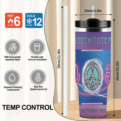 40oz Tumbler with Handle and Straw (Made in USA)