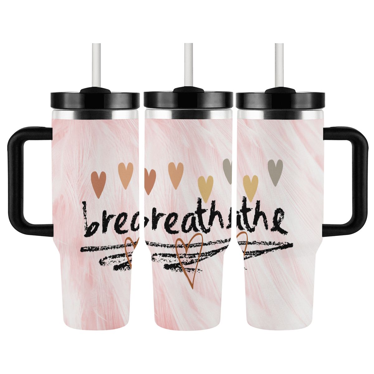 40oz Tumbler with Handle and Straw (Made in USA)