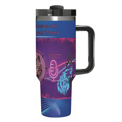40oz Tumbler with Handle and Straw (Made in USA)
