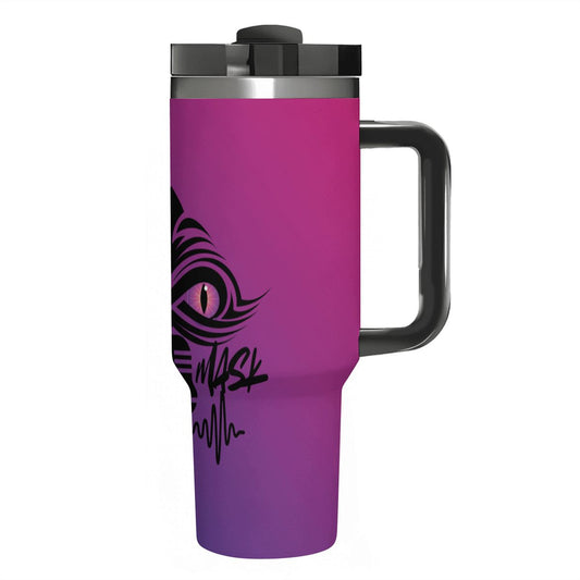 BOOTH MASK: 40oz Tumbler with Handle and Straw