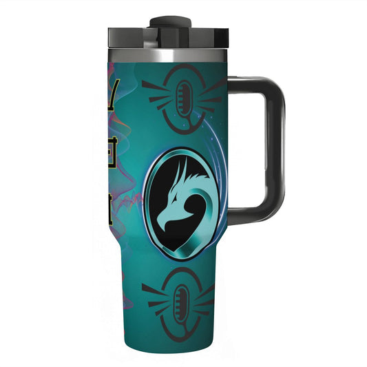 VOICE: DRAGON STYLE: 40oz Tumbler with Handle and Straw
