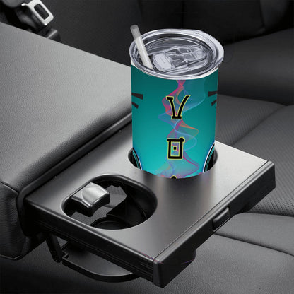 20oz Straight Stainless Steel Tumbler with Straw（Made in USA)