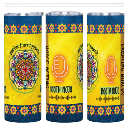 20oz Straight Stainless Steel Tumbler with Straw