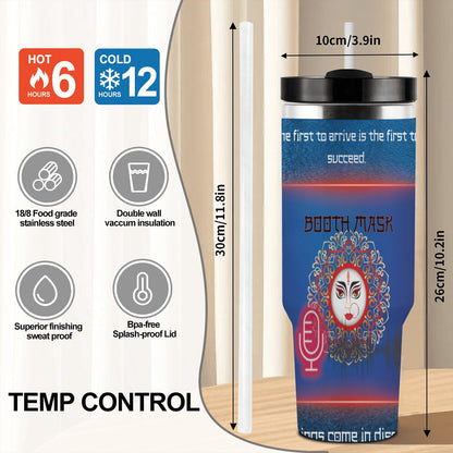 40oz Tumbler with Handle and Straw (Made in USA)