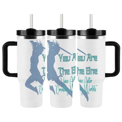 40oz Tumbler with Handle and Straw (Made in USA)