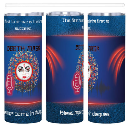 20oz Straight Stainless Steel Tumbler with Straw
