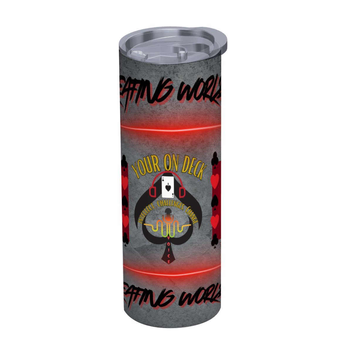 20oz Straight Stainless Steel Tumbler with Straw
