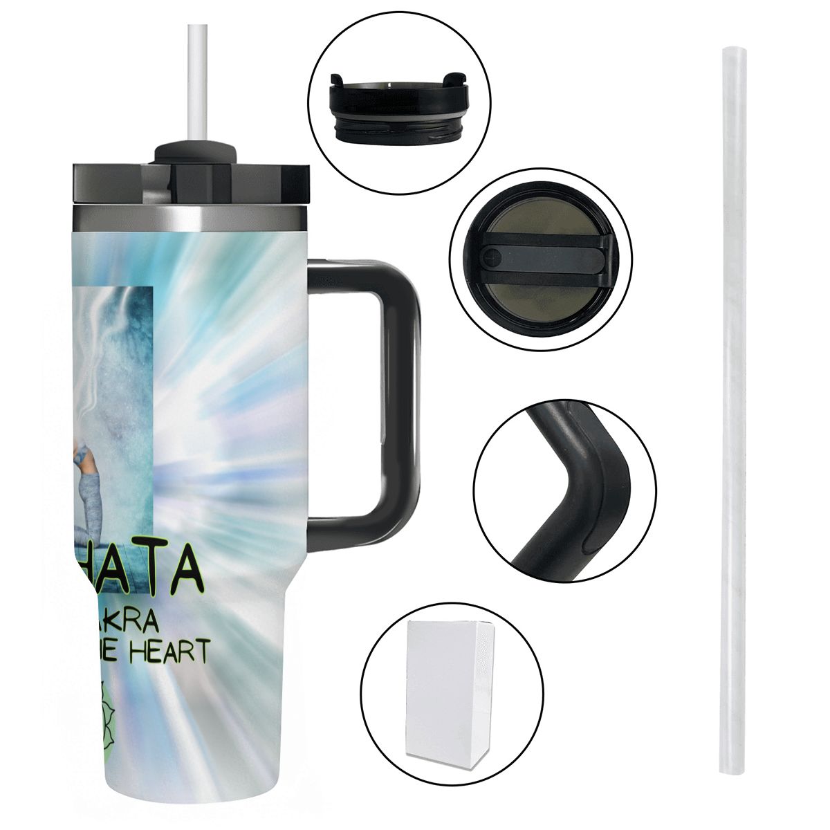 40oz Tumbler with Handle and Straw (Made in USA)