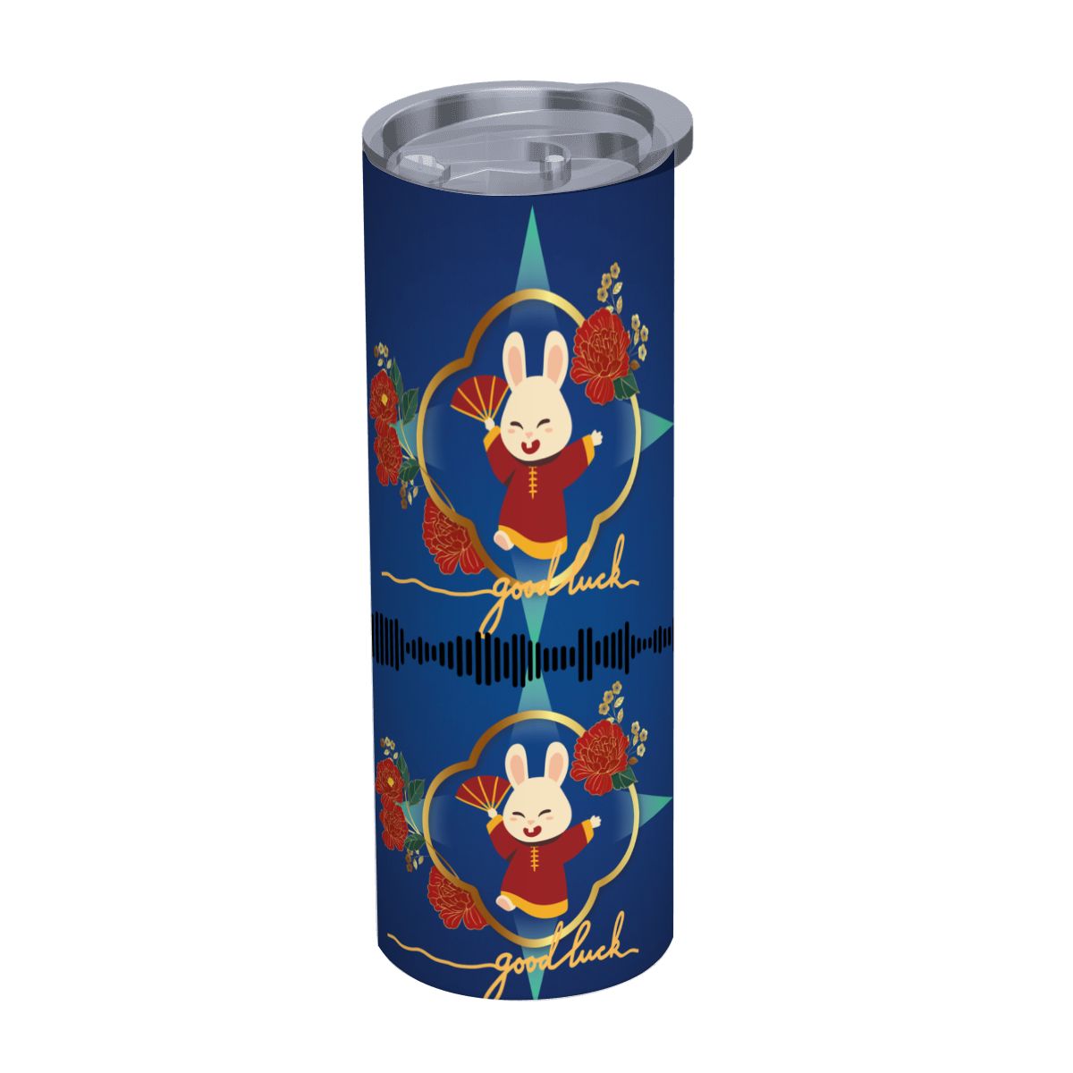 20oz Straight Stainless Steel Tumbler with Straw（Made in USA)
