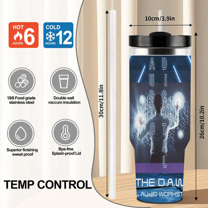 40oz Tumbler with Handle and Straw (Made in USA)