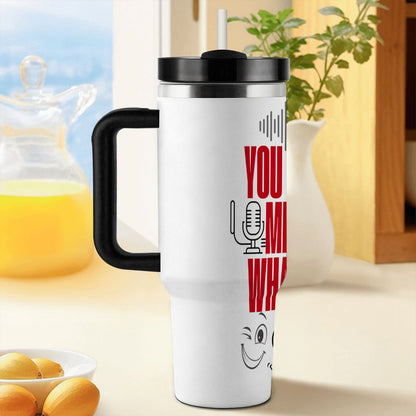 40oz Tumbler with Handle and Straw (Made in USA)