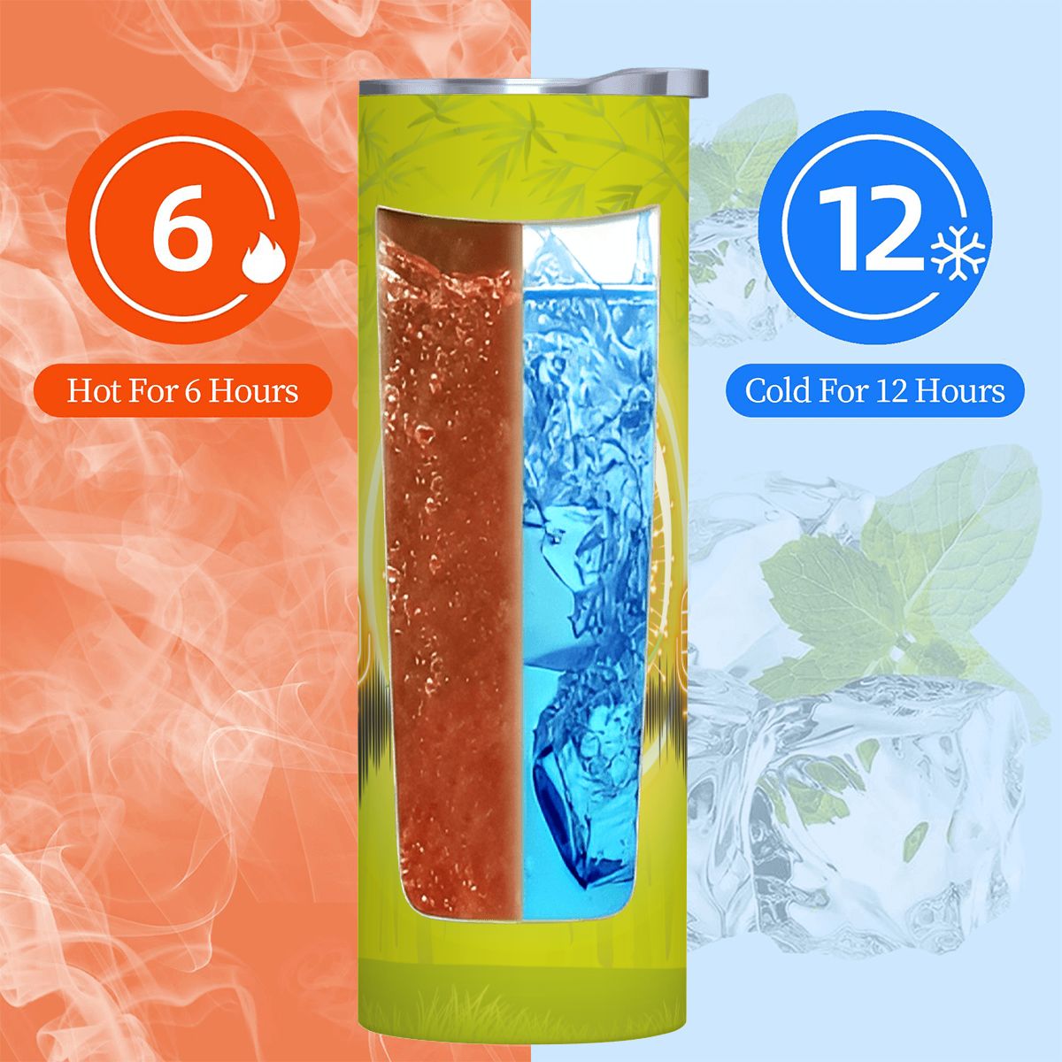 20oz Straight Stainless Steel Tumbler with Straw（Made in USA)