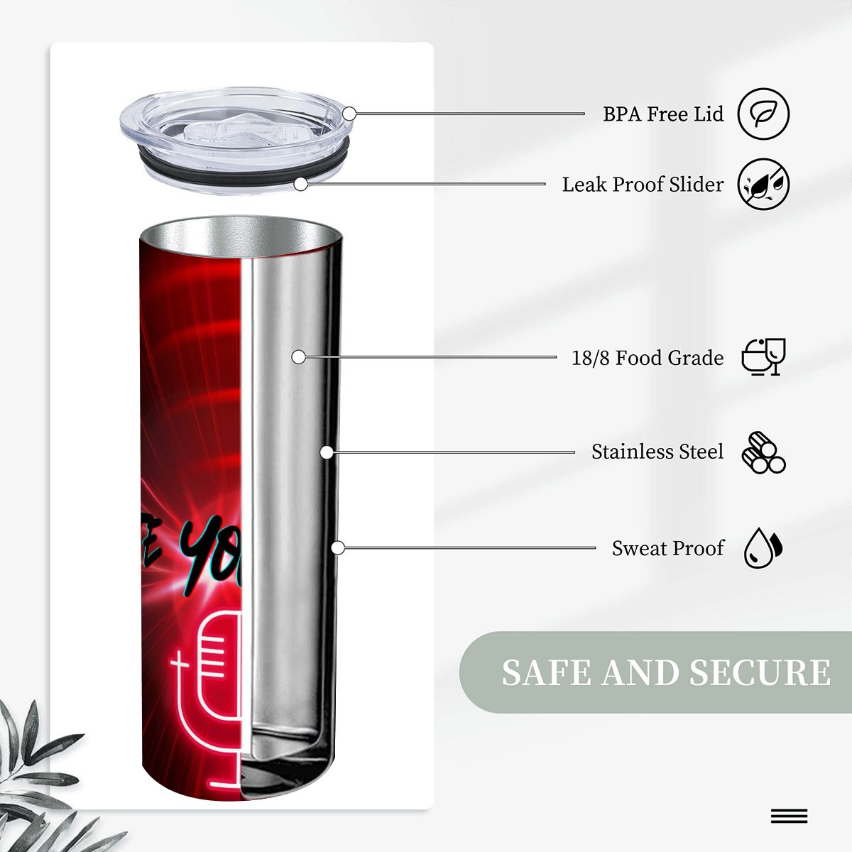 Stay Hydrated In STYLE: 20oz Straight Stainless Steel Tumbler with Straw