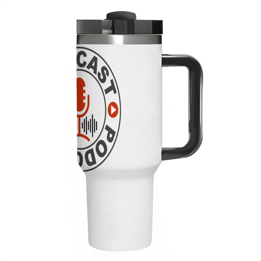 PODCAST: 40oz Tumbler with Handle and Straw