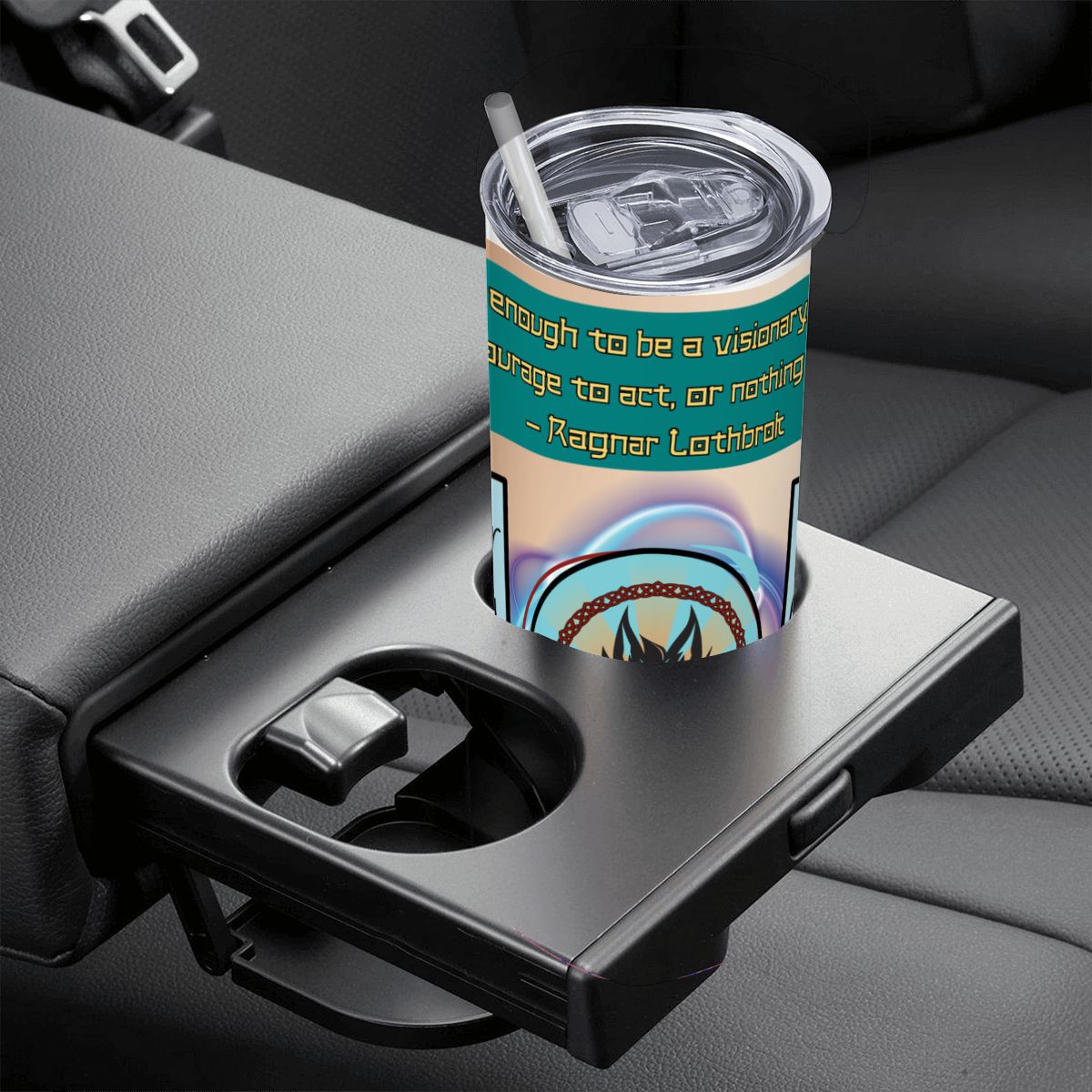 20oz Straight Stainless Steel Tumbler with Straw（Made in USA)