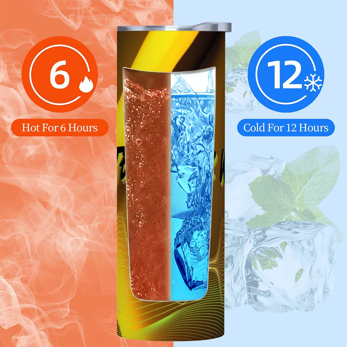 20oz Straight Stainless Steel Tumbler with Straw