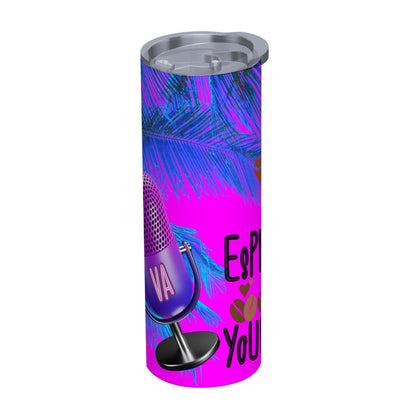 20oz Straight Stainless Steel Tumbler with Straw