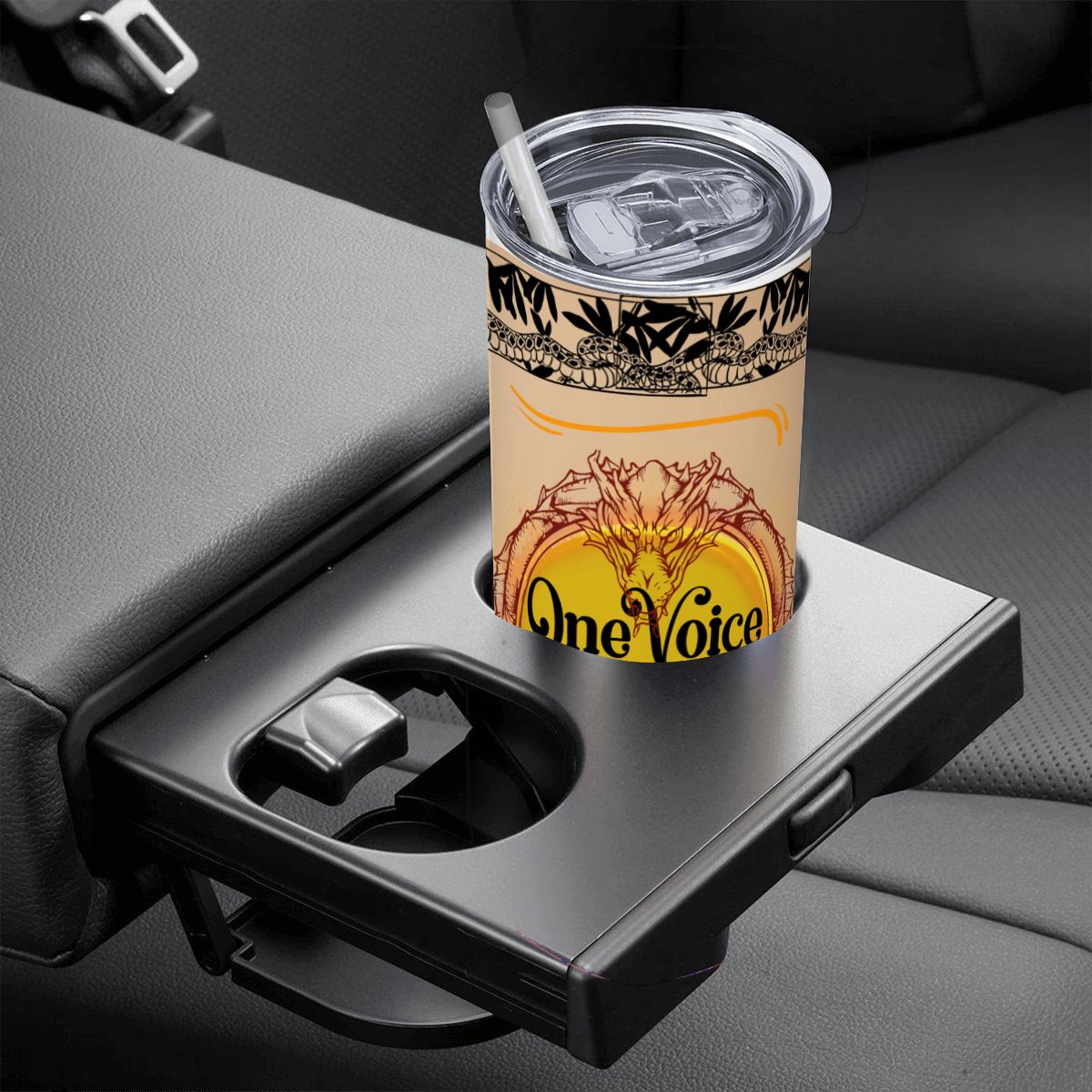 20oz Straight Stainless Steel Tumbler with Straw（Made in USA)