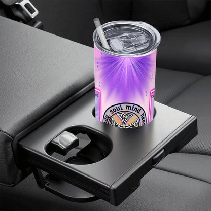 20oz Straight Stainless Steel Tumbler with Straw