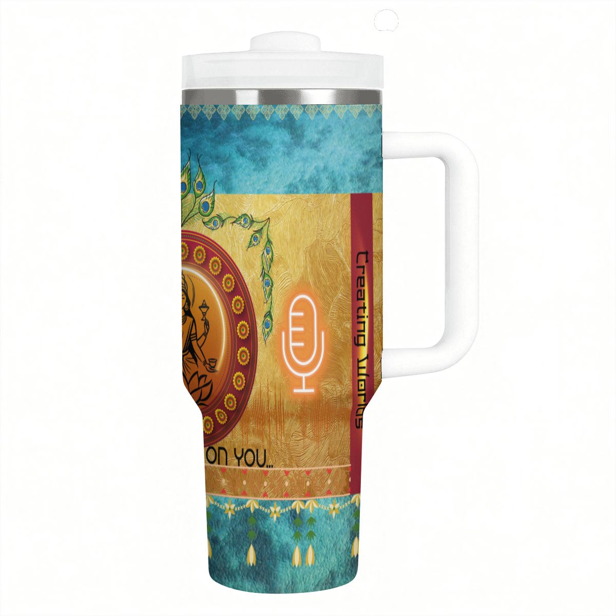 40oz Tumbler with Handle and Straw (Made in USA)